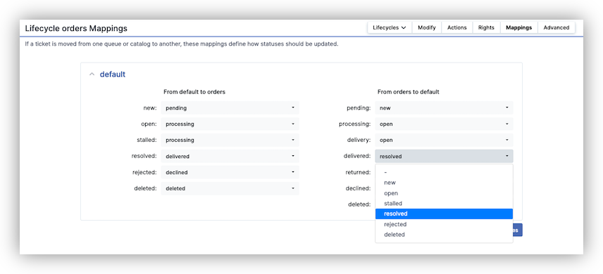 Lifecycle UI Mappings