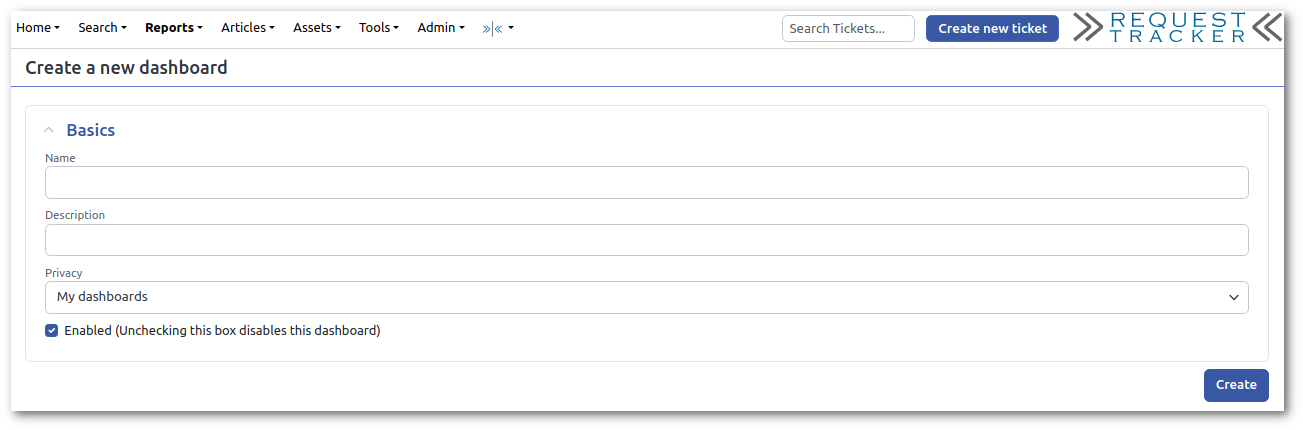 New Dashboard